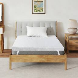 Lavio Mattress Topper Cooling Gel Memory Foam Double Non Slip Washable in White - thumbnail 3