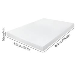 Lavio Mattress Topper Cooling Gel Memory Foam Double Non Slip Washable in White - thumbnail 4