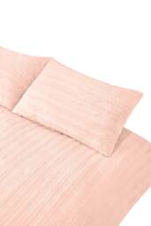 Living and Home Cozy Ultra Soft Textured Duvet Cover Set in Pink - Size: Single - thumbnail 1