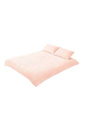 Living and Home Cozy Ultra Soft Textured Duvet Cover Set in Pink - Size: Single - thumbnail 3