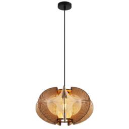 Netlighting Sakura 44cm Wire Frame Pendant Ceiling Light Matt Black 1x E27
