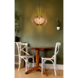 Netlighting Sakura 44cm Wire Frame Pendant Ceiling Light Matt Black 1x E27 - thumbnail 6