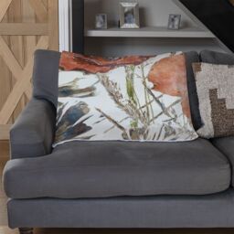 Benjamin Tate Design Watercolour Flower Print Blanket in Natural - Size: 120 cm x 150 cm - thumbnail 2