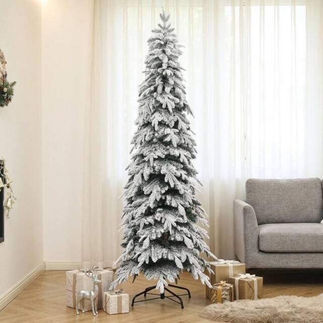 STILVORA 7ft Artificial Christmas Tree with Steel Base in Green - image 1