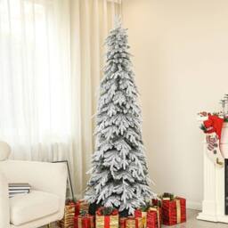 STILVORA 7ft Artificial Christmas Tree with Steel Base in Green - thumbnail 3
