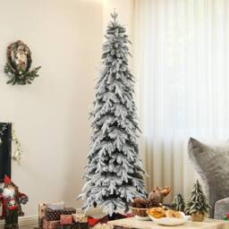 STILVORA 7ft Artificial Christmas Tree with Steel Base in Green - thumbnail 2