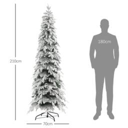 STILVORA 7ft Artificial Christmas Tree with Steel Base in Green - thumbnail 4