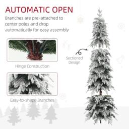 STILVORA 7ft Artificial Christmas Tree with Steel Base in Green - thumbnail 8