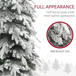 STILVORA 7ft Artificial Christmas Tree with Steel Base in Green - thumbnail 7