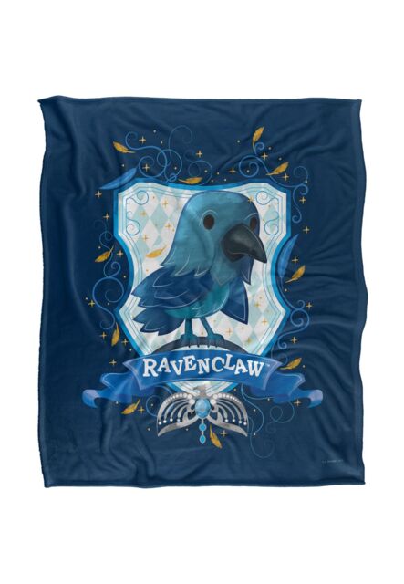 Warner Brothers Harry Potter Watercolor Ravenclaw Crest Blanket 152 x 127 cm in White - image 1