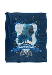 Warner Brothers Harry Potter Watercolor Ravenclaw Crest Blanket 152 x 127 cm in White - thumbnail 1