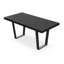 More4Homes Aria Dining Table & Chairs - Black Table Top w Black Legs + Maya Boucle Dining Chair Set Of 4 in Ivory - thumbnail 3