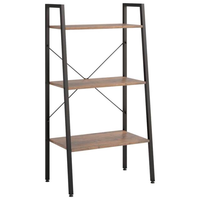 Berkfield Home 3-Tier Standing Shelf Dark Brown & Black 56x35x108 cm - Size: 56 x 35 x 108 cm - image 1