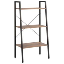 Berkfield Home 3-Tier Standing Shelf Dark Brown & Black 56x35x108 cm - Size: 56 x 35 x 108 cm