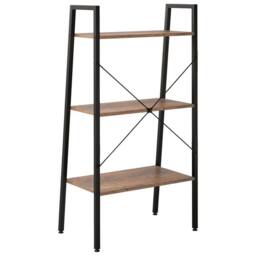 Berkfield Home 3-Tier Standing Shelf Dark Brown & Black 56x35x108 cm - Size: 56 x 35 x 108 cm - thumbnail 5