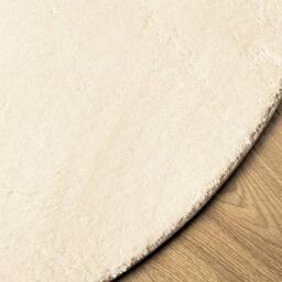Berkfield Home Rug HUARTE Short Pile Soft & Washable Cream √ò 80 cm - Size: Medium - thumbnail 4