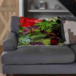 Benjamin Tate Design Tropical Foliage Blanket in Natural - Size: 120 cm x 150 cm - thumbnail 2