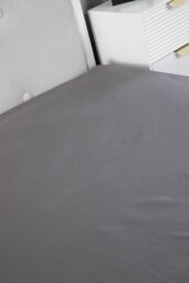 Snug City Fitted Sheet Polycotton Plain Dyed Extra Deep 25cm Bed Linen in Light Grey - Size: Double - thumbnail 4