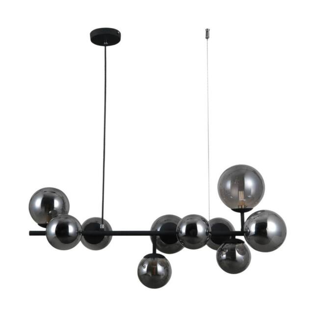 Netlighting Frontera Modern 10 Light Bar Pendant Ceiling Light G9 in Black - image 1