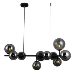 Netlighting Frontera Modern 10 Light Bar Pendant Ceiling Light G9 in Black - thumbnail 2