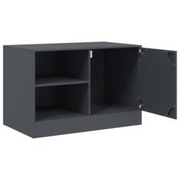 Berkfield Home TV Cabinets 2 pcs Anthracite 67x39x44 cm Steel - Size: 67 x 39 x 44 cm - thumbnail 7