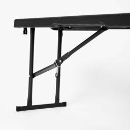 Novecrafto Durable 6ft Folding Bench Seat - Portable Plastic Bench with Convenient Carry Handle for Garden, Picnic, Party, & Camping in Black - thumbnail 3