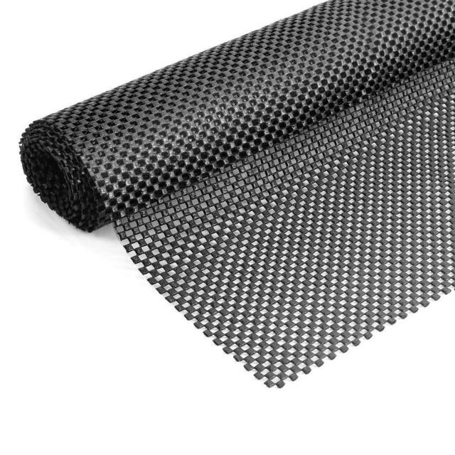 FLAVORA 120x180cm Black Anti Slip Mesh Rug Underlay - Size: 100 cm diameter - image 1