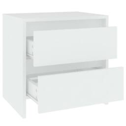 Berkfield Home Elegant Bedside Cabinets 2 pcs White 45x34.5x44.5 cm Engineered Wood - thumbnail 5
