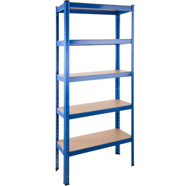 tectake Heavy-Duty Shelf 350 Kg - Blue - image 1