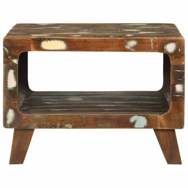 Berkfield Home Decorative Coffee Table 50x50x35 cm Solid Wood Reclaimed in Brown - Size: 50 x 50 x 35 cm - image 1