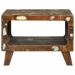Berkfield Home Decorative Coffee Table 50x50x35 cm Solid Wood Reclaimed in Brown - Size: 50 x 50 x 35 cm - thumbnail 1
