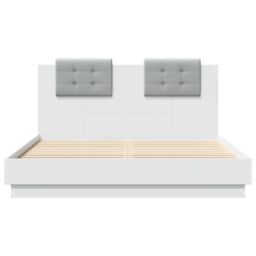 Berkfield Home Bed Frame without Mattress White 150x200 cm King Size - thumbnail 4