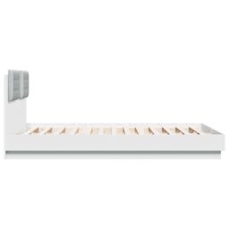 Berkfield Home Bed Frame without Mattress White 150x200 cm King Size - thumbnail 5