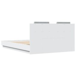 Berkfield Home Bed Frame without Mattress White 150x200 cm King Size - thumbnail 6