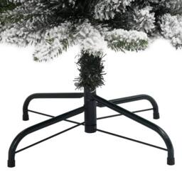 Berkfield Home Beautiful Artificial Slim Christmas Tree with Flocked Snow 180 cm in White - thumbnail 6
