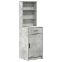 Berkfield Home 2 Piece Dressing Table Set with LED in Concrete Grey Engineered Wood - thumbnail 5