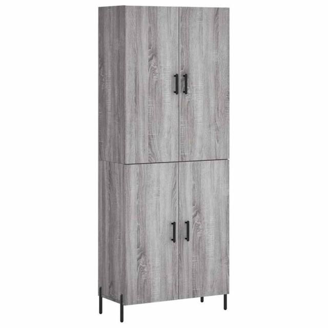 Berkfield Home Highboard Grey Sonoma 69.5x34x180 cm Engineered Wood - image 1