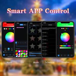 "Bright Zeal Smart LED Tree Topper Star, 7.6"" RGB with App Control, USB in White" - thumbnail 6