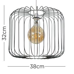 ValueLights Ridgway Matt Black Floor Lamp Shade - thumbnail 6