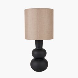 Ruma Set of 2 Aaliyah Black Curved Bottle Ceramic Table Lamp - thumbnail 5