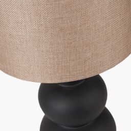 Ruma Set of 2 Aaliyah Black Curved Bottle Ceramic Table Lamp - thumbnail 6