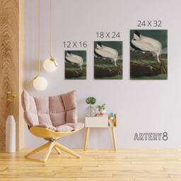 "Artery8 Audubon Birds Wood Ibis Painting Canvas Wall Art Print - Size: W18"" x H24""" - thumbnail 4