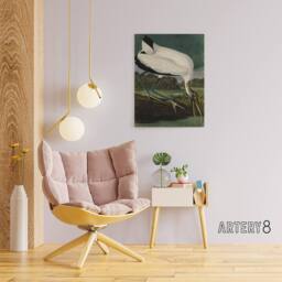 "Artery8 Audubon Birds Wood Ibis Painting Canvas Wall Art Print - Size: W18"" x H24""" - thumbnail 3
