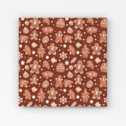 "Warren Reed - Designer Gingerbread Cookies Canvas in Brown - Size: W30"" x H30""" - thumbnail 1