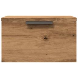 Berkfield Home Wall-mounted Bedside Cabinet Artisan Oak 34x30x20 cm in Brown - Size: 34 x 30 x 20 cm - thumbnail 4