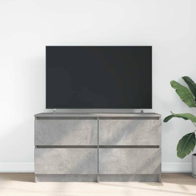 Berkfield Home TV Cabinet Concrete Grey 100x35x54 cm Engineered Wood - Size: 100 x 35 x 54 cm - image 1