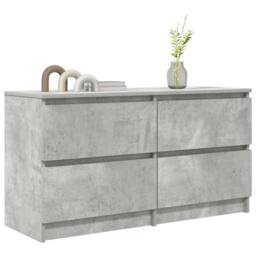 Berkfield Home TV Cabinet Concrete Grey 100x35x54 cm Engineered Wood - Size: 100 x 35 x 54 cm - thumbnail 4