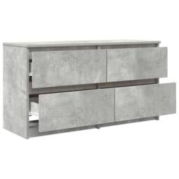 Berkfield Home TV Cabinet Concrete Grey 100x35x54 cm Engineered Wood - Size: 100 x 35 x 54 cm - thumbnail 5