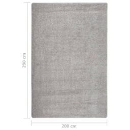 Berkfield Home Shaggy Rug Light Grey 200x290 cm Anti Slip - Size: 100 cm diameter - thumbnail 5