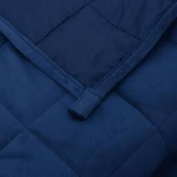 Berkfield Home Weighted Blanket Blue 220x230 cm King 11 kg Fabric - thumbnail 5